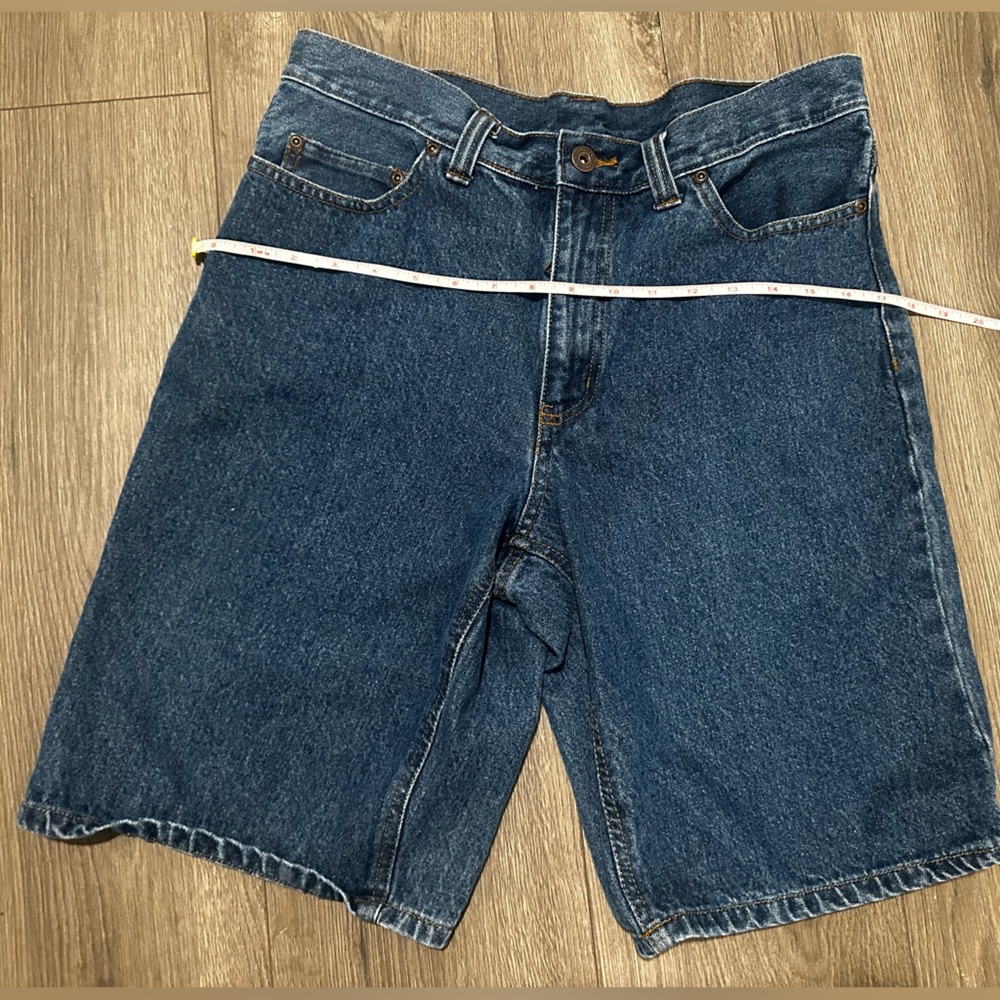 Faded Glory Vintage 100% Cotton Dark Blue High-Rise Denim Shorts - Picture 6 of 13